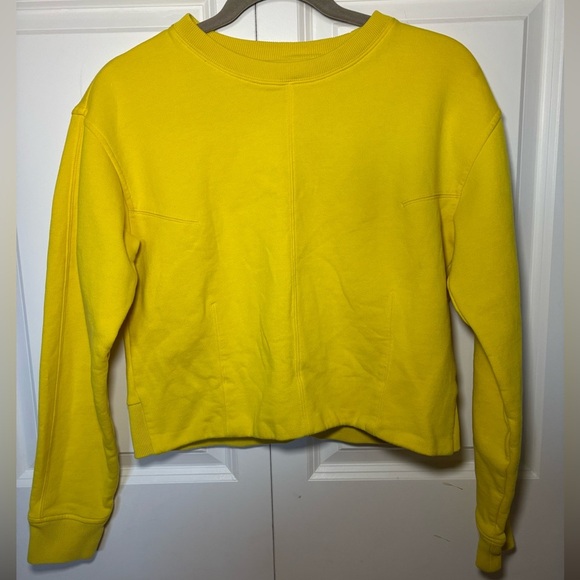 Scotch & Soda Yellow Cropped Crew - Picture 1 of 6